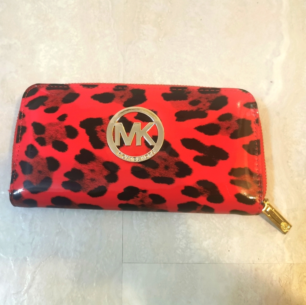Rare Michael Kors leopard print wallet